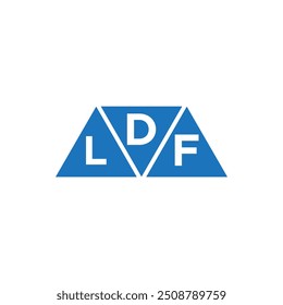 DLF 3 triangle shape logo design on white background. DLF creative initials letter logo concept.
