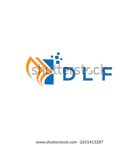 DLF credit repair accounting logo design on white background. DLF creative initials Growth graph letter logo concept. DLF business finance logo design.
