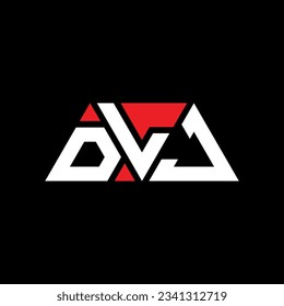 DLJ triangle letter logo design with triangle shape. DLJ triangle logo design monogram. DLJ triangle vector logo template with red color. DLJ triangular logo Simple, Elegant, and Luxurious design.