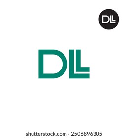 Diseño de monograma de letra de logotipo DLL