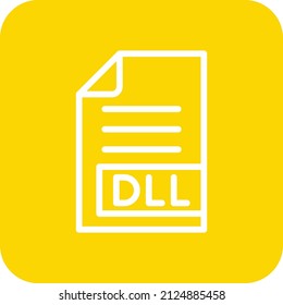 DLL Vector Icon Design Illustration