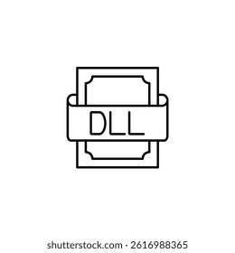 Dll vector line icon icons design
