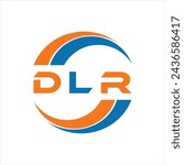 DLR letter design. DLR letter technology logo design on white background. DLR Monogram logo design for entrepreneur and business