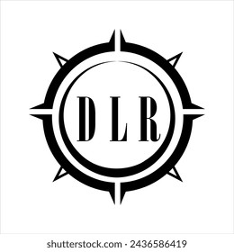 DLR letter design. DLR letter technology logo design on white background. DLR Monogram logo design for entrepreneur and business