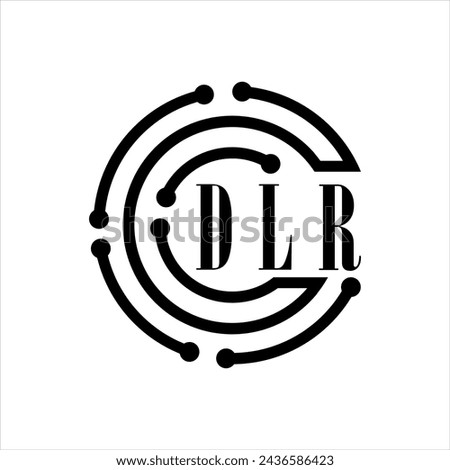 DLR letter design. DLR letter technology logo design on white background. DLR Monogram logo design for entrepreneur and business