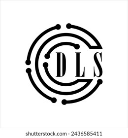 DLS letter design. DLS letter technology logo design on white background. DLS Monogram logo design for entrepreneur and business
