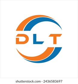 DLT letter design. DLT letter technology logo design on white background. DLT Monogram logo design for entrepreneur and business