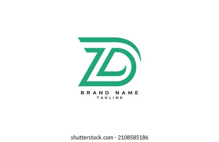 DLT, TLD, LDT, TDL, ZD, DZ, Abstract initial monogram letter alphabet logo design