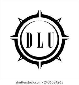DLU letter design. DLU letter technology logo design on white background. DLU Monogram logo design for entrepreneur and business