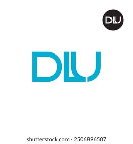 Diseño de monograma de letra de logotipo DLU