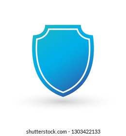 Dlue gradient Shield Icon in trendy flat style design. Shield symbol for web site design, logo, app, UI, presentation. Vector illustration isolated on white background.