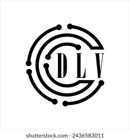 Diseño de letra DLV. Diseño del logotipo de la tecnología de la letra de DLV sobre fondo blanco. DLV Monogram diseño de logotipo para el empresario y el negocio