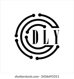 DLY letter design. DLY letter technology logo design on white background. DLY Monogram logo design for entrepreneur and business