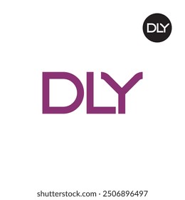 Diseño de monograma de letra de logotipo DLY