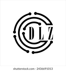 DLZ letter design. DLZ letter technology logo design on white background. DLZ Monogram logo design for entrepreneur and business