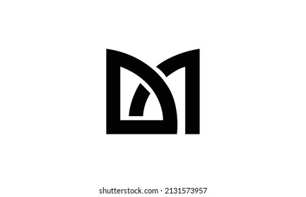 DM abstract vector logo monogram template