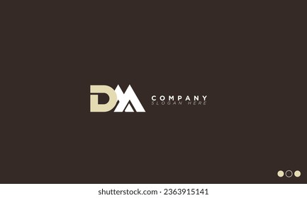 DM Alphabet letters Initials Monogram logo MD, D and M