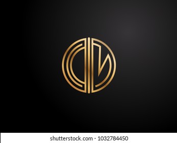 DM circle shape gold color design