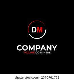DM creative modern letters logo design template