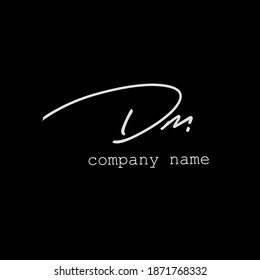 Dm handwritten logo for identity