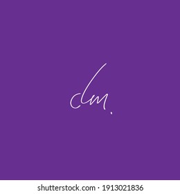 dm handwritten logo for identity