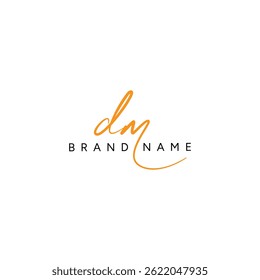 DM Handwritten Signature logo - Vector Logo Template for Beauty, Fashion and Photography Business