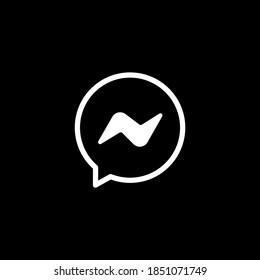 Dm icon isolated on black background. Direct symbol modern, simple, vector, icon for website design, mobile app, ui. Vector Illustration