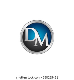 DM initial circle logo blue