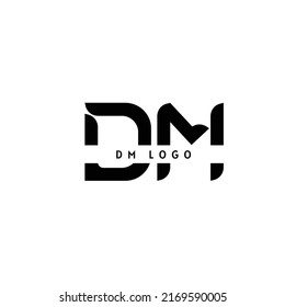 DM initial letter logo design 