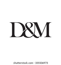 D&M Initial logo. Ampersand monogram logo