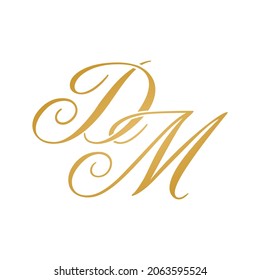 DM initial logo design vector stock