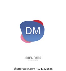 DM Initial logo template vector