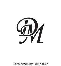 DM initial monogram logo