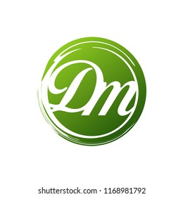 DM initial splash logo template vector