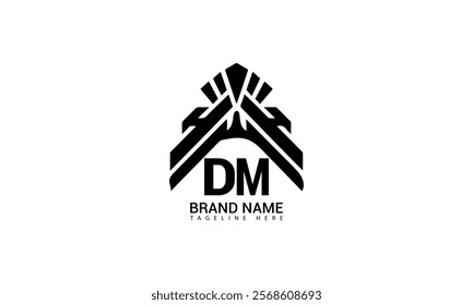 DM letter logo design with a circle shape DM Logo design. DM letter logo creative design. DM letter logo design 