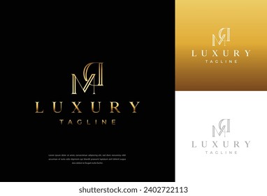 DM Letter Logo Design. Creative Modern D M Letters icon vector Illustration.