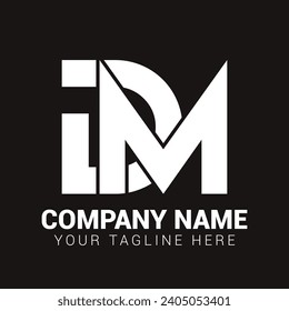 Diseño del logotipo de la letra DM. Ilustración vectorial de las letras D M modernas creativas.