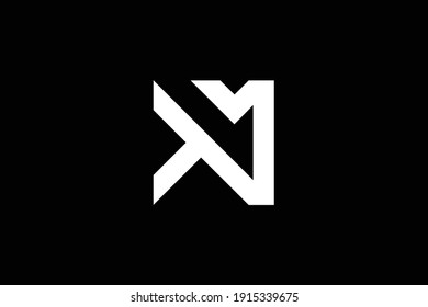 Diseño del logotipo de letra DM sobre fondo de lujo. Concepto del logotipo de la letra de monograma MD. Diseño de iconos DM. Icono de letra blanca elegante y profesional de MD sobre fondo negro.