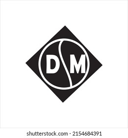 DM letter logo design on white background. DM  creative initials letter logo concept. DM letter design.