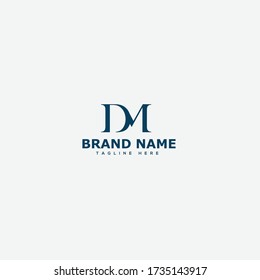 Vector de plantilla de diseño de logotipo de letra DM