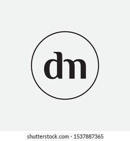 DM letter logo design vector