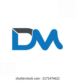 Dm Letter Logo Design Vector Template Stock Vector (Royalty Free ...