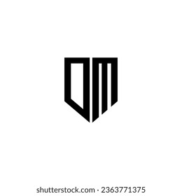 Diseño de logotipo de letra DM con fondo blanco en ilustrador. Logotipo vectorial, diseños caligráficos para logotipo, afiche, invitación, etc
