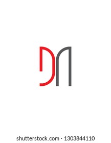 DM letter logo icon 003