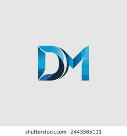 DM Letter Logo Template Illustration Design