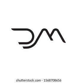 DM letter logo template vector icon design
