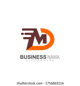 logotipo DM, logotipo D, logotipo MD, plantilla de iconos M y D, iconos rápidos 