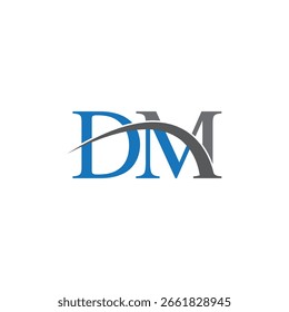 dm diseño de logotipo, Ilustración vectorial de Plantilla de diseño de logotipo inicial de letra DM, diseño de logotipo de letra DM DM 
