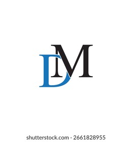 dm diseño de logotipo, Ilustración vectorial de Plantilla de diseño de logotipo inicial de letra DM, diseño de logotipo de letra DM DM 
