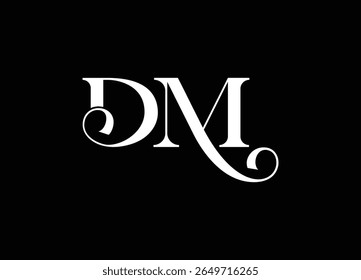 DM logo Design Template Vector Graphic Branding Element.